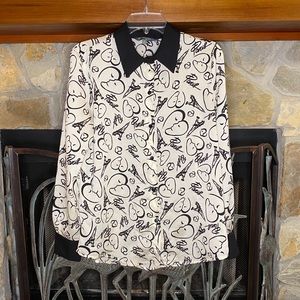 Catherine Malandrino Graphic Paris Blouse